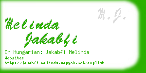 melinda jakabfi business card